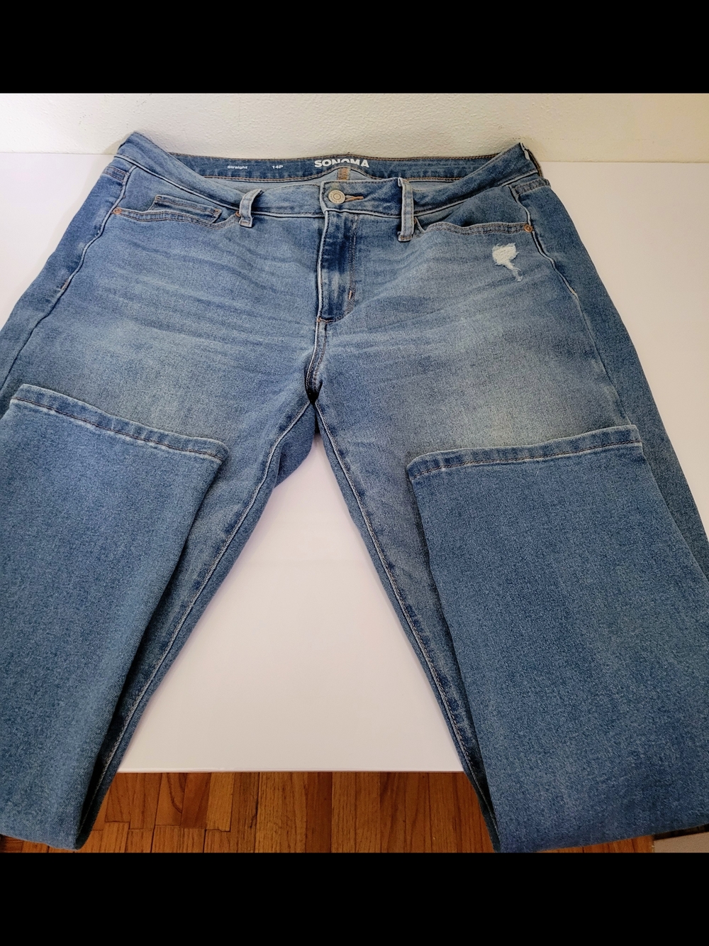 Sonoma Distressed Light Blue Straight Leg Jeans